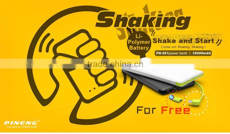 PINENG PN-951 2016 newest Version Ultra-thin 10000mAh Credit Card Power Bank