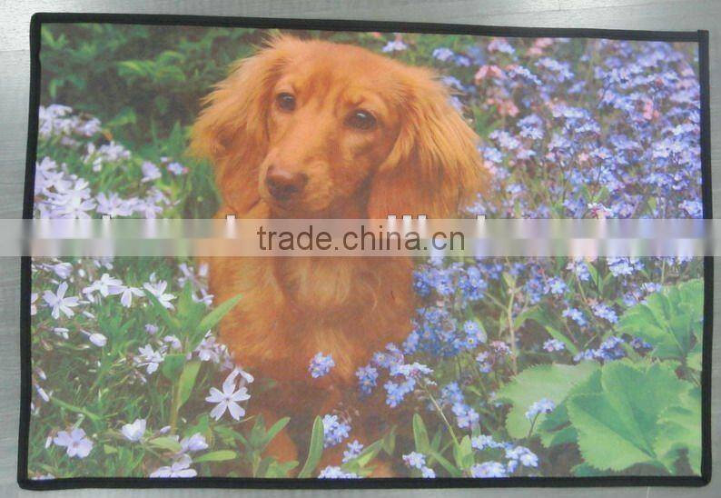 animal design transfer printed door mat