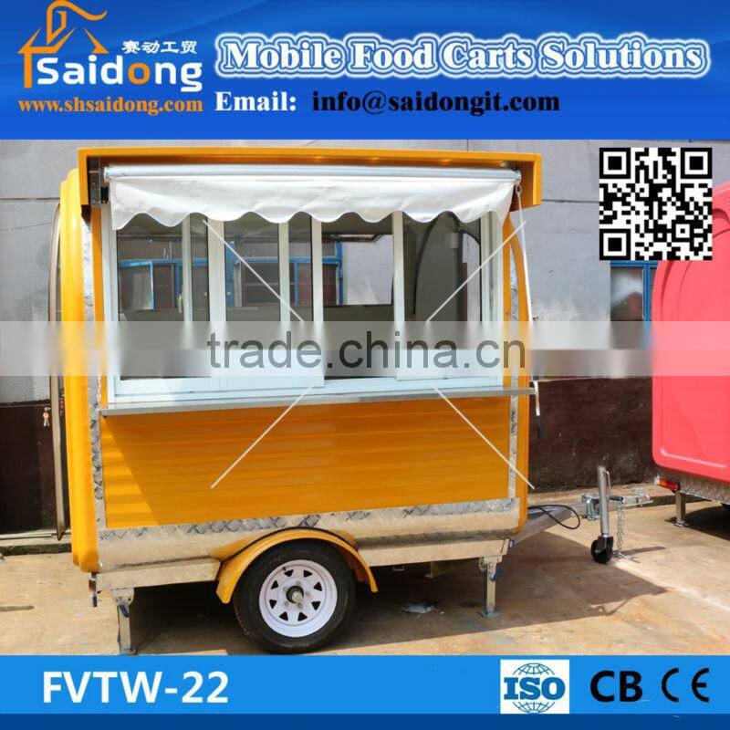 New Type Snack Food Display and Sale Cart Trailer for Food Service Cart