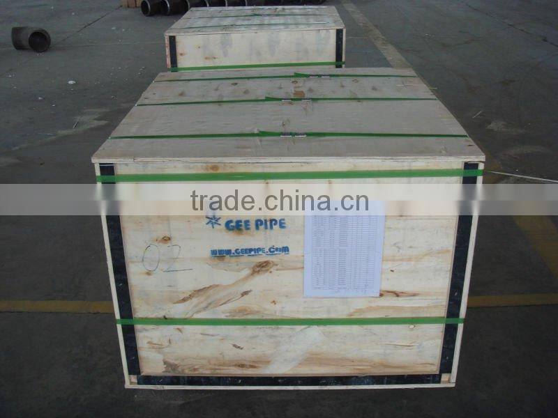 asme standard bevel ends black steel pipe fitting sch40 tee