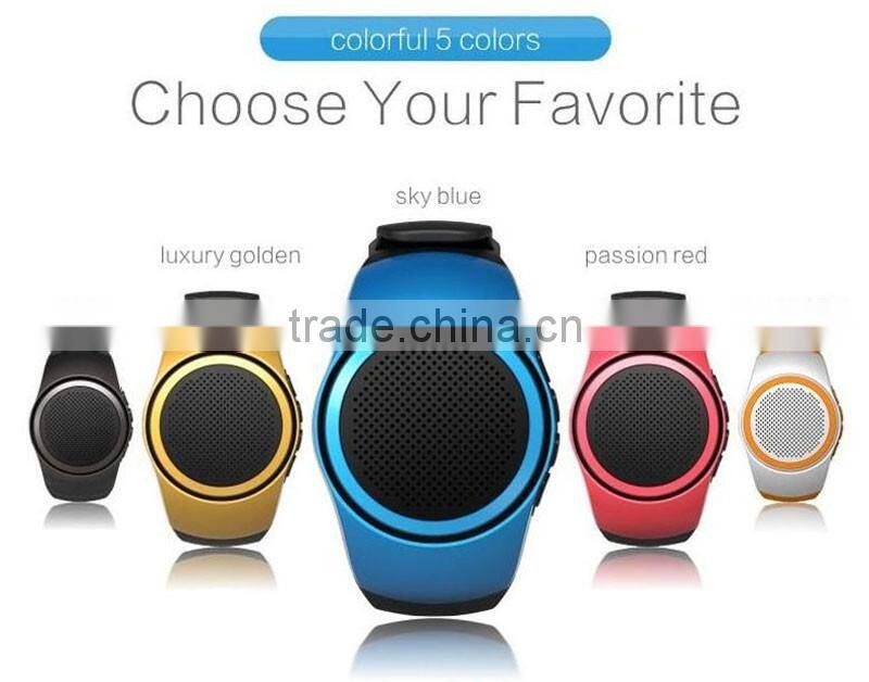 2016 new mini stereo wireless bluetooth speaker watch