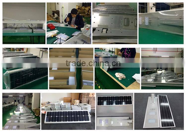 Factory Direct Sales All-in-one Integrated Solar LED Street Lights 10W 20w 30w 40w 50w 60w 80w with IES