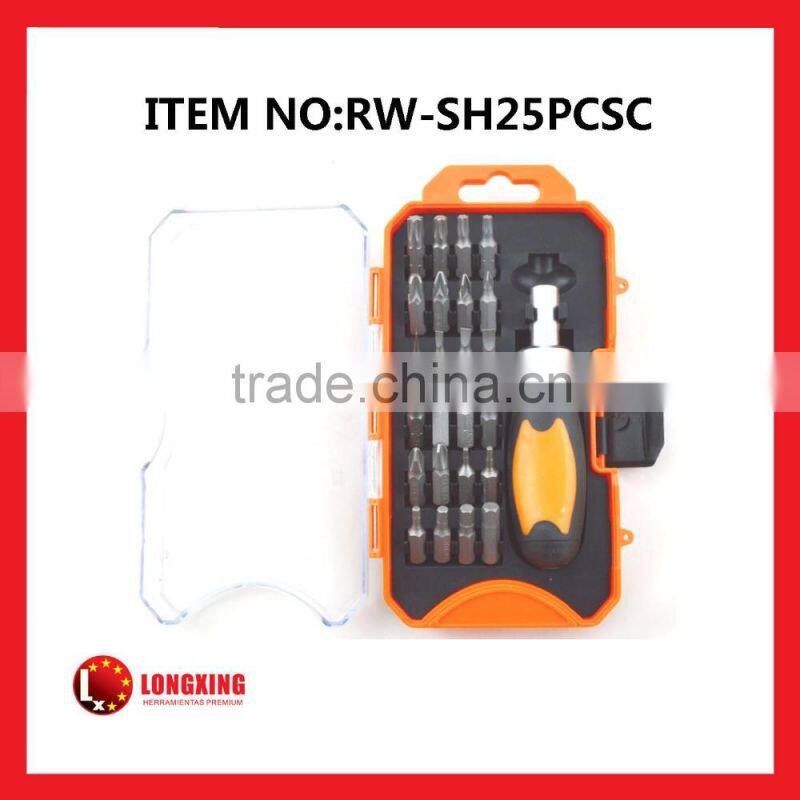 Factory Supply High quality 25 pcs precision screwdrivers set rw-sh25pcsc