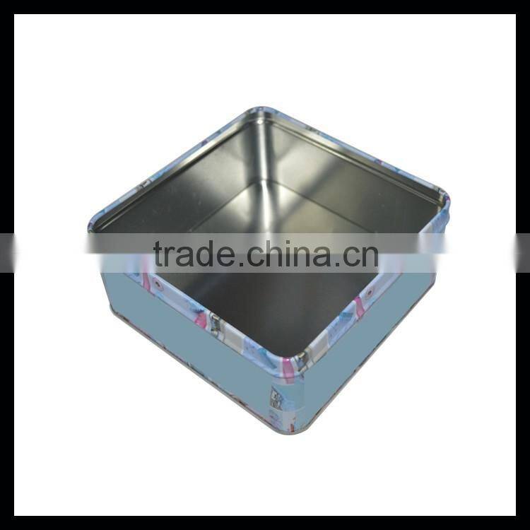 2016 Latest Design Wholesale Square Cookie Tin Box For Home With High Quality