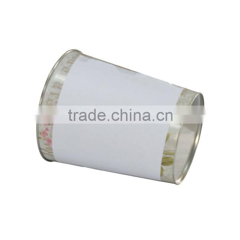 flower shaped rubbish storage tin metal tin cans/garbage tin box metal can