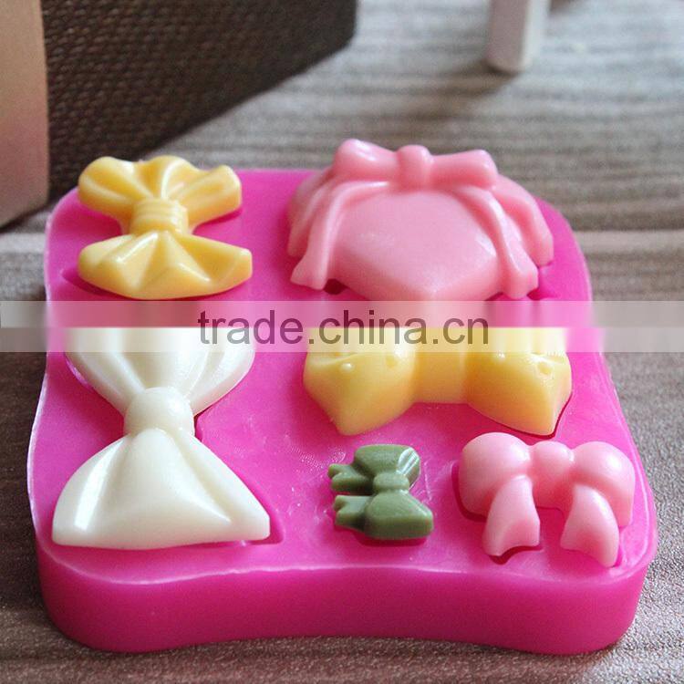 Bowknot Shape Silicone Cake Mold , Christmas Decoration Silicone Cake Mold Wholesale