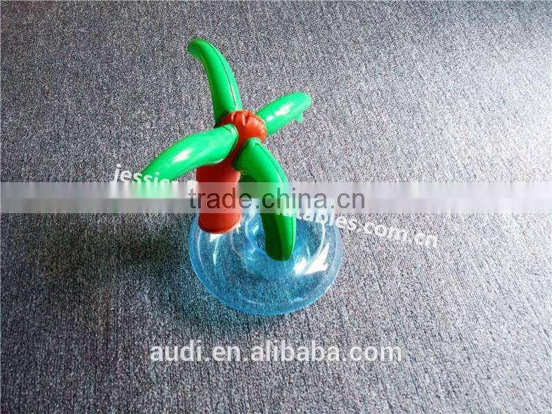High quality plastic inflatable cup holder palm tree