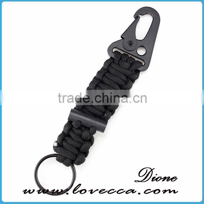 High quality custom keychain with logo outdoor survival paracord keychain