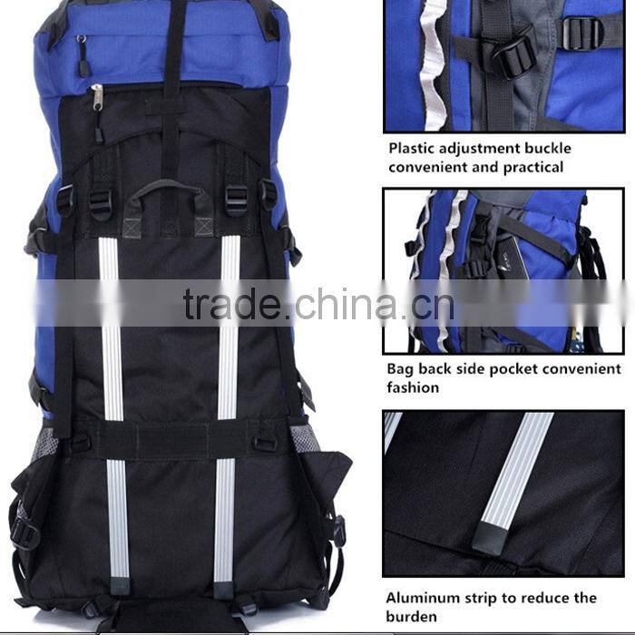 orange mountain backpack with custom design