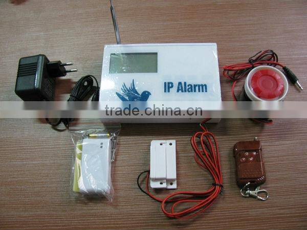 IP based LCD alarm system support 100 alarm sensors