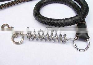 Fashion Larger and Stronger Braided Genuine Leather Dog Chain Leashes