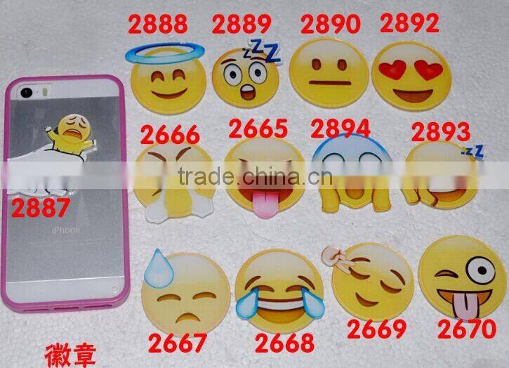 Acrylic DIY emoji sticker / Emoji Lapel Pin/ badge for mobile
