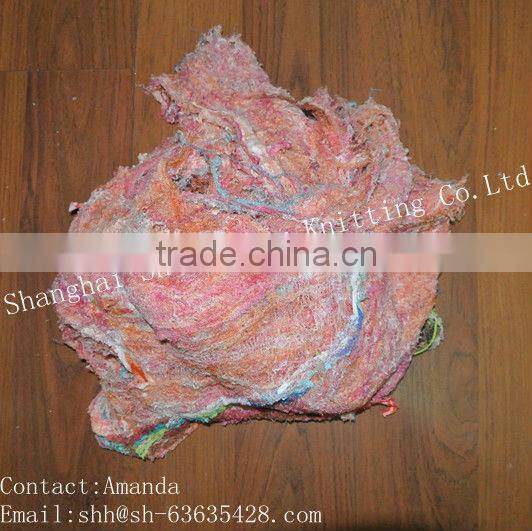 colorful 100% cotton roving waste