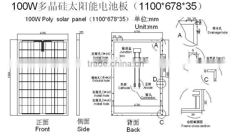 100wp solar module