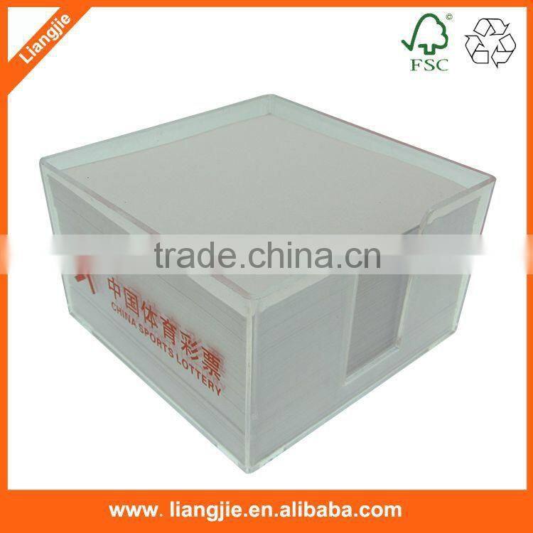 Custom memo with holder, Printed memo block, promotional memo pad with plastic holder