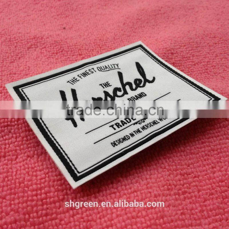 high density weaving clothing patch,taffeta woven label for jersey