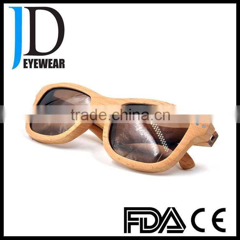 hot selling square traveller wood sunglasses shenzhen manufacturing wood sunglasses