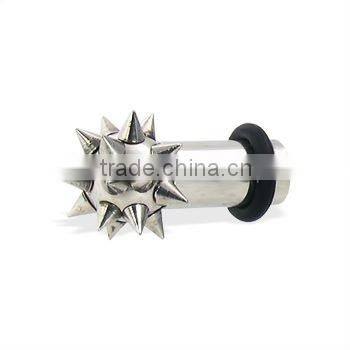 316L steel gold plated plug tunnel body ear jewelry