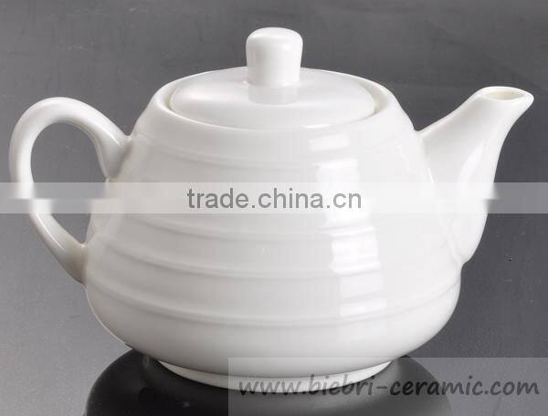 Ivory White Elegant Designs Good Quality Bone China Tea pots For Hotel And Restaurant