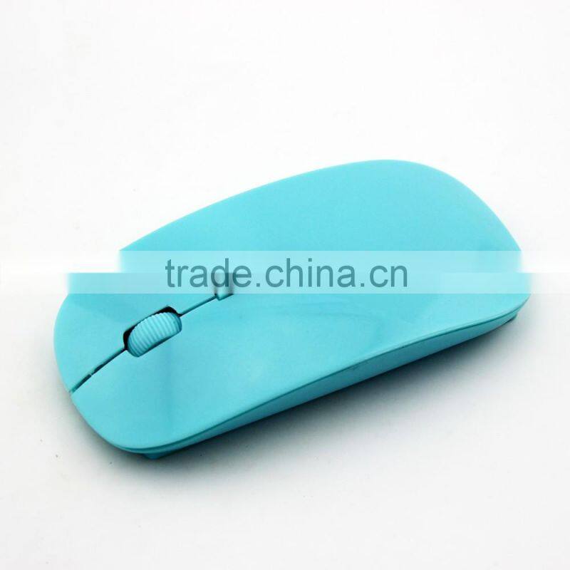 5 colors Ultra-thin Wireless mouse 2.4 GHZ usb Mouse Flat Optical Mouse