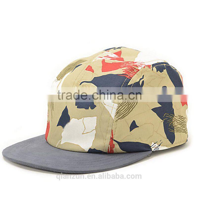 Fashion Design 100% Cotton Blank Wholesale Custom 5 Panel Hats