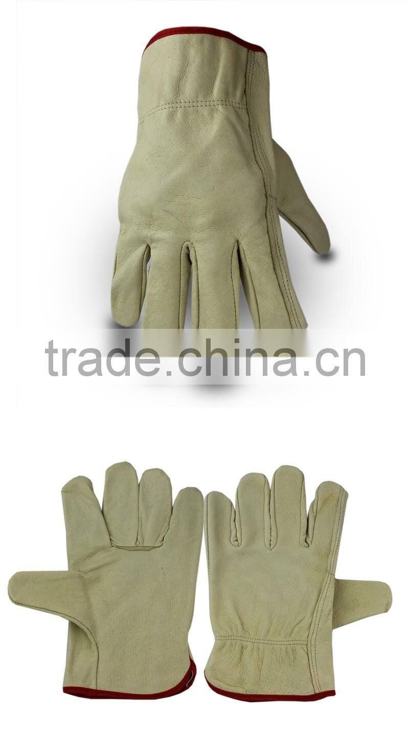 Custom logo winter cheap leather industrial gloves