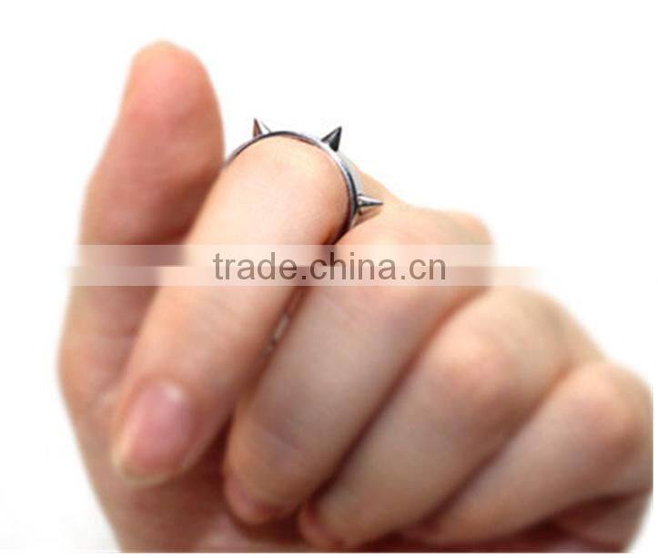 Stainless steel punk protect female stab rivet riings