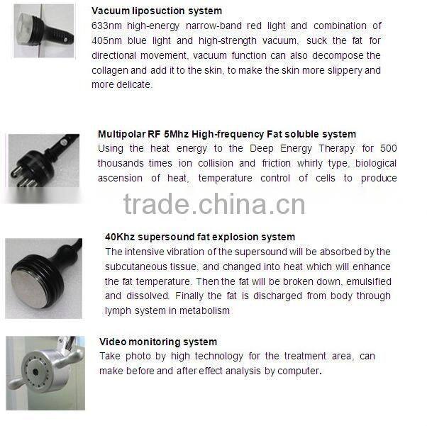 Ultrasonic Cavitation & rf slimming machine for beauty salon - F017