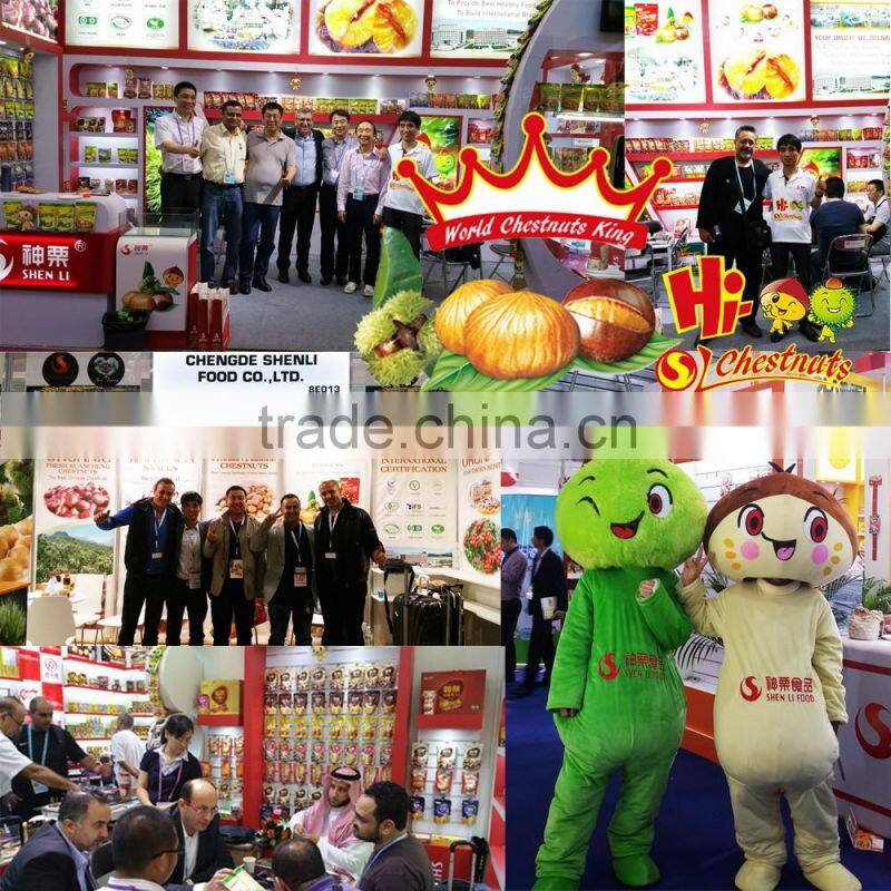 Eating Sweet Fresh Chinese dried peeled chestnuts for sale