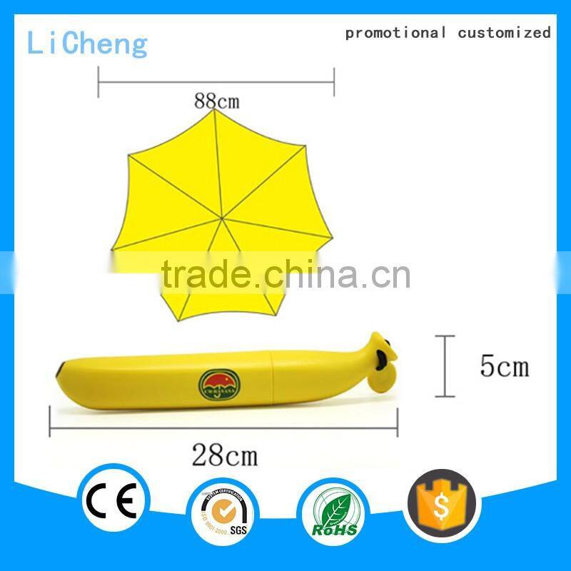 Cute portable banana umbrella sun banana umbrella for girls banana hanging umbrella