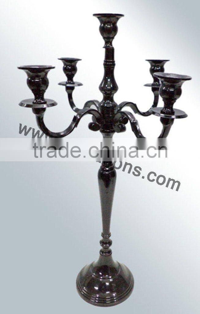 Jet Black Candelabra For party Used And Weddings Decorations