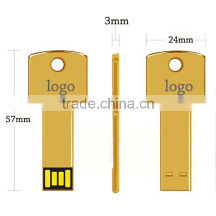 Metal USB Key Shape In Tin Box Package