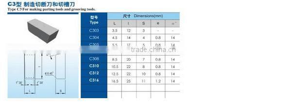 YG6 grade C3 type carbide brazed tips/100% virgin material tungsten carbide