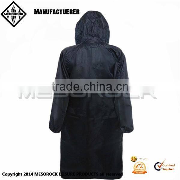 Adult Emergency Reusable Fashion Long Raincoat With Hood Rain Poncho
