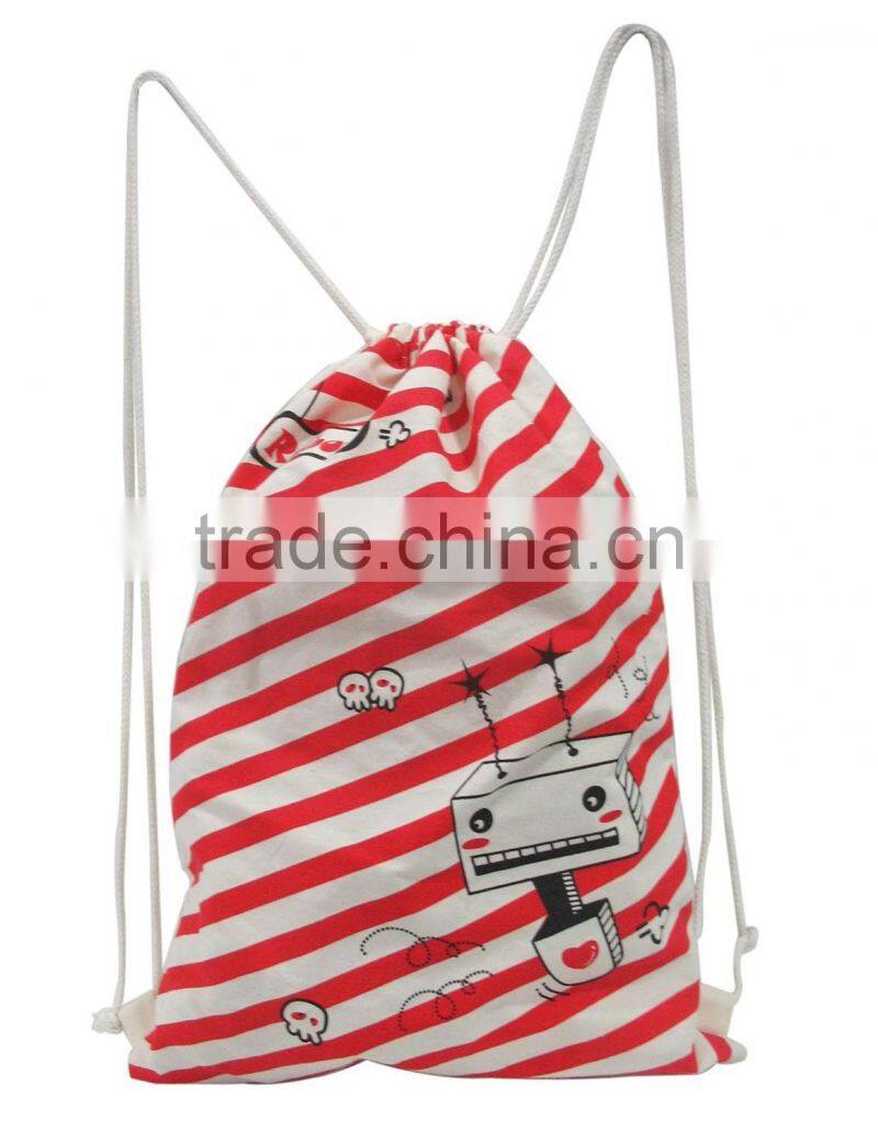 Children Drawstring bag/Drawstring Back Pack with cartoon design, OEM orders are welcome