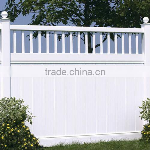 PVC Vinyl Privacy Fence with Picket Top