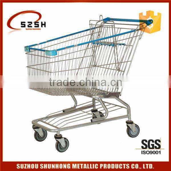 European/Asian/American style unfolding wheeled shopping trolley