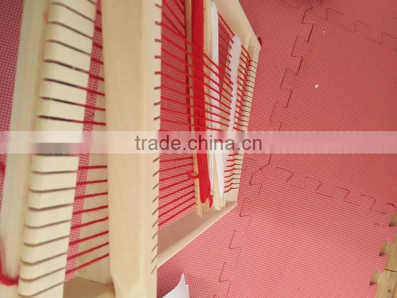 Kids traditional toy creative wooden weaving loom chinese manufacturer