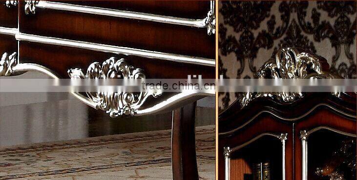 Luxury American Style Office Desk, Royal Palace Study Room Furniture, Wooden Hand Carved Writing Desk (BF01-ML016)