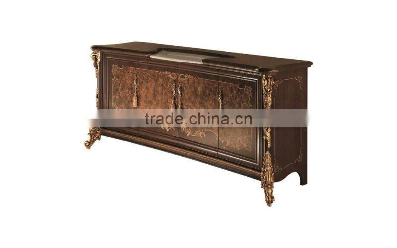 European Classic Long Rectangle Dining Table Set With Arm Chair And Side Chair/Italian Home Dining Room Furniture(MOQ=1 SET)