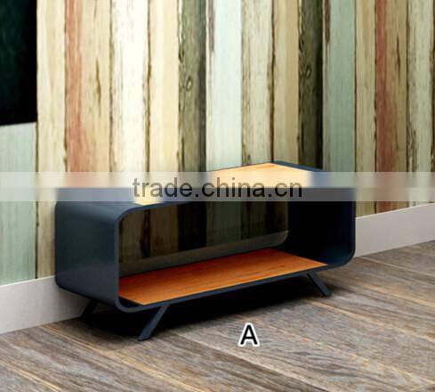 hot selling wood top metal frame antique coffee table for living room