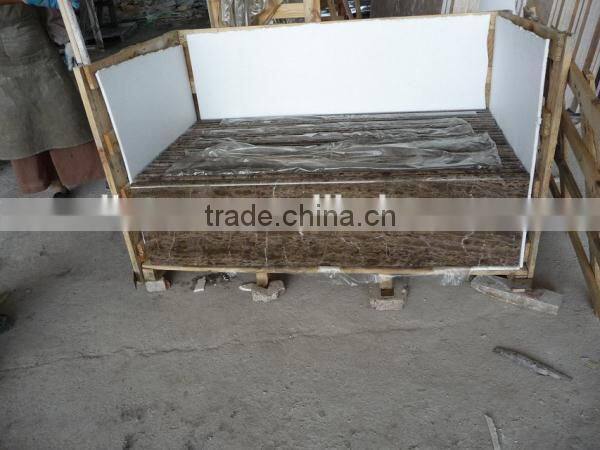 modern marble stair tread coffee brown