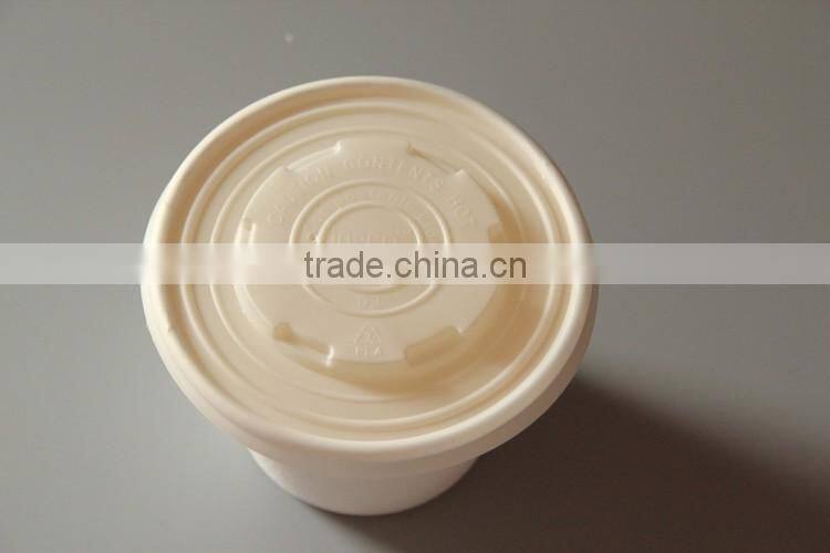 16oz-sugarcane bagasse cup with PLA lid 500ml-L