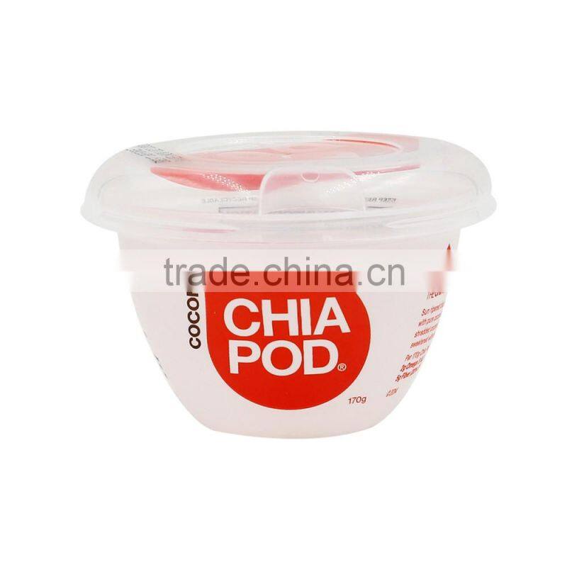 170g High Quality Plastic Yogurt Cup Packaging,PP Yogurt Cup Suppliers,Yogurt Cups with IML Logo.