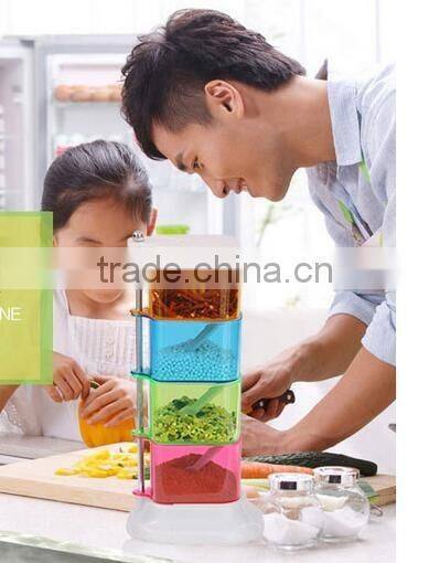 CY137 Colorful Magical Rotating Seasoning Storage Cans Boxes spice holer
