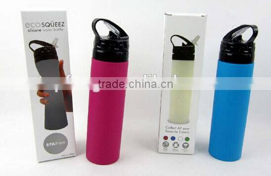 Eco Squeeze Silicone Water Bottle / Silicone Water Bottle / Squeeze Water Bottle