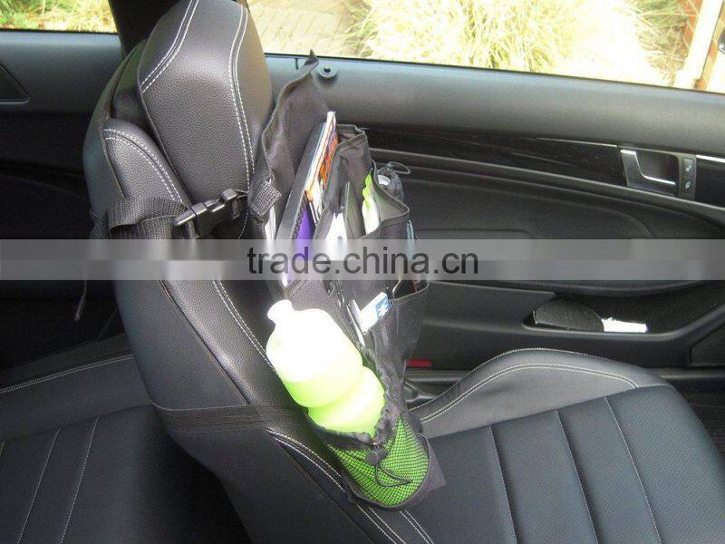 Car storage bag back seat tray car organizer
