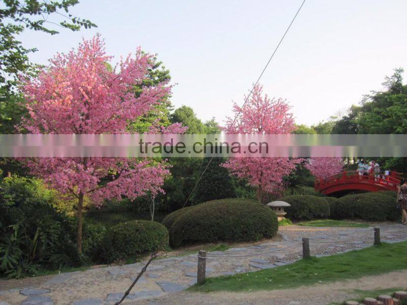 peach blossom cherry flower tree man made blooming real trunk tree with UV RESISTANCE