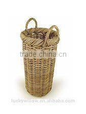 Grey Buff rattan Umbrella Stand basket