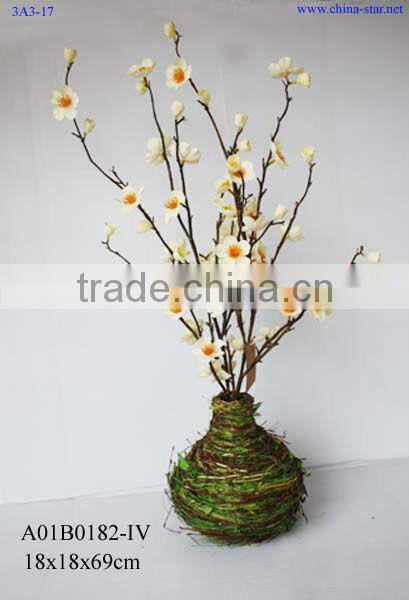 potted artificial flower- plum